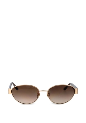 Linda Farrow Sheri oval-frame sunglasses - Gold