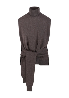 Róhe turtleneck tie-detail knitwear - Grey