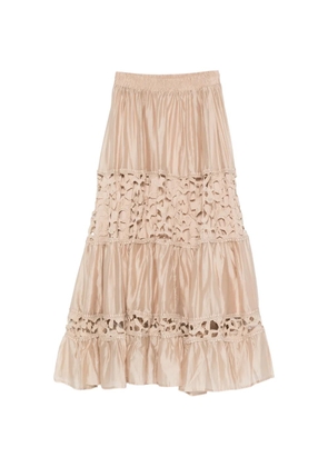 Paper Lace lace tiered skirt - Neutrals