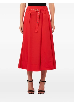 LIU JO belted midi skirt - Red