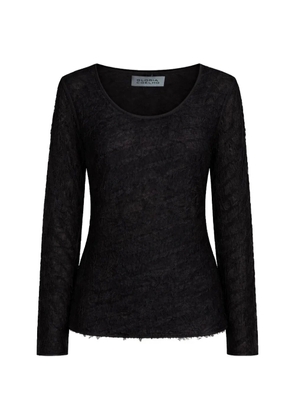 Gloria Coelho Viés Blitz frayed-edge T-shirt - Black