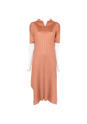 Pleats Please Issey Miyake March pleated midi dress - Orange