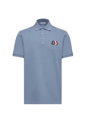 Moncler logo-patch polo shirt - Blue