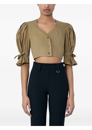 Chloé buttoned cropped shirt - Green