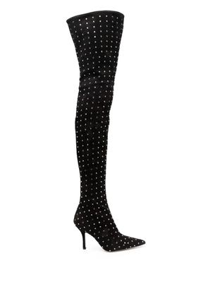 Paris Texas Holy Mama crystal-studded boots - Black