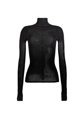 Maccapani mock-neck top - Black