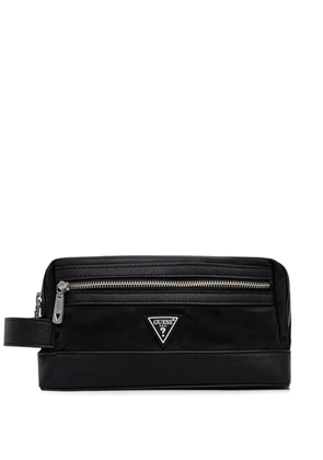GUESS USA logo-detail wash bag - Black