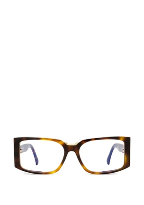 Max Mara Eyewear rectangular gold-tone glasses - Brown