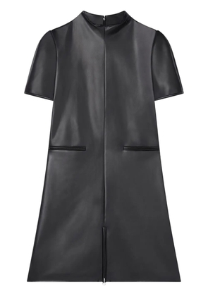 Courrèges A-line faux-leather mini dress - Black