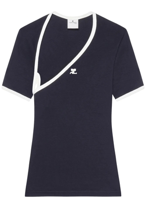 Courrèges Slash Contrast T-shirt - Black