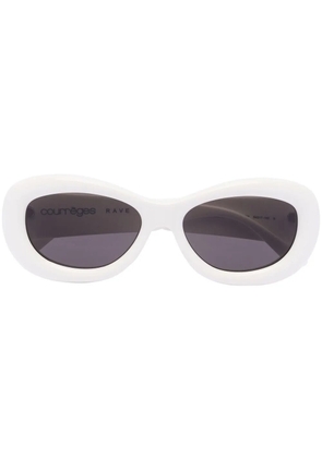 Courrèges oval-frame sunglasses - White