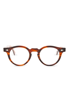 JULIUS TART OPTICAL Harold round-frame glasses - Brown