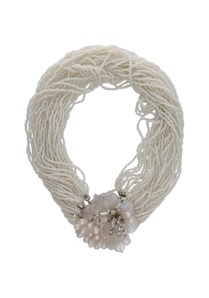 Sharra Pagano 1970s bijoux flower necklace - Neutrals
