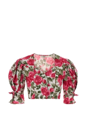 Chloé floral print cropped blouse - Red