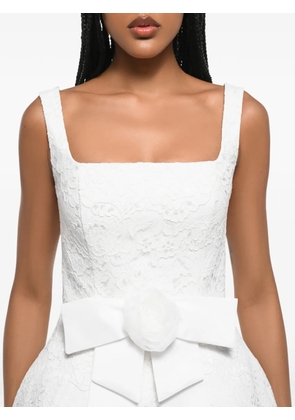 ANOUKI bow-detail mini dress - White