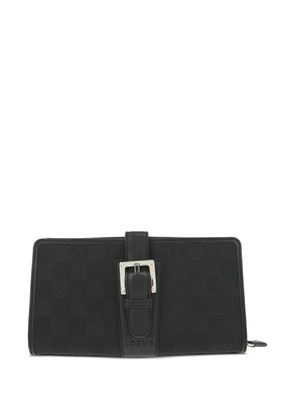 Loewe Pre-Owned logo-detail buckle wallet - Black