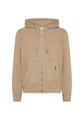 Sun68 embroidered zip hoodie - Neutrals