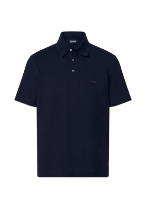 Zegna buttoned polo shirt - Blue