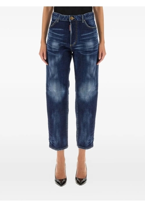 DSQUARED2 Boston flag-patch jeans - Blue