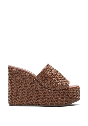 Casadei Suncity woven wedge sandals - Brown