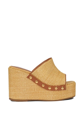 Schutz Anabela wedge sandals - Neutrals