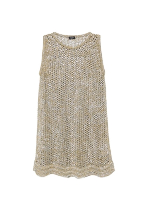 Neera open-knit mini dress - Gold