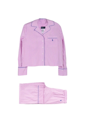Polo Ralph Lauren striped long-sleeve pajama set - Pink