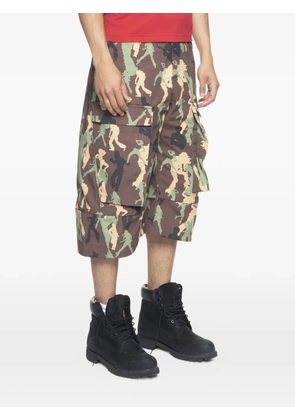 Spencer Badu camouflage cargo shorts - Brown