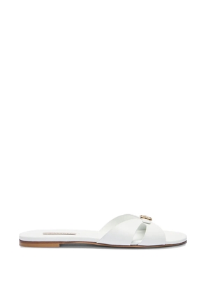Casadei Jane buckle-strap leather sandals - White