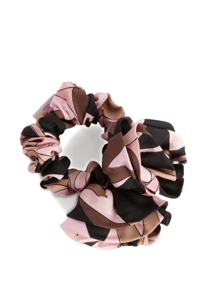 PUCCI silk hair tie with rose detail - Pink