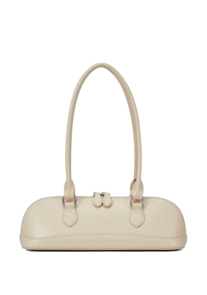 POTAMY zip leather shoulder bag - Neutrals
