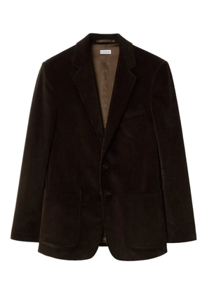 Burberry corduroy single-breasted jacket - Brown