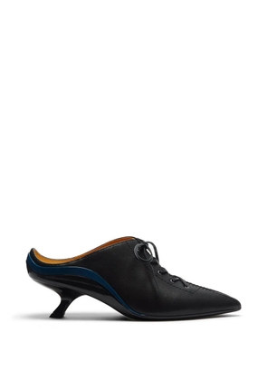 LILI CURIA Victoria Kitten lace-up mules - Black