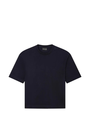 Emporio Armani logo-embroidered T-shirt - Blue