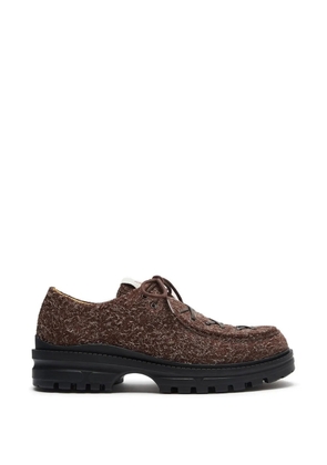 LILI CURIA Eliot suede lace-up loafers - Brown