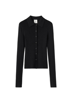 Almada Label buttoned cardigan - Black