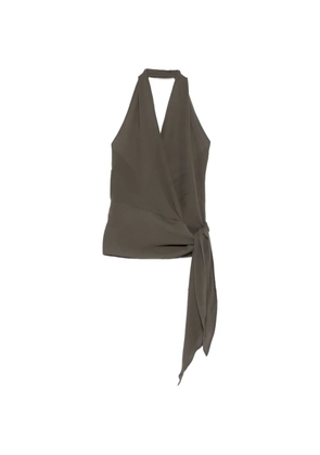 Cortana tie-detail blouse - Grey