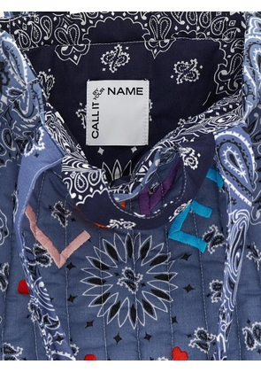 Call It By Your Name maxi Cabas quilted tote bag - Blue