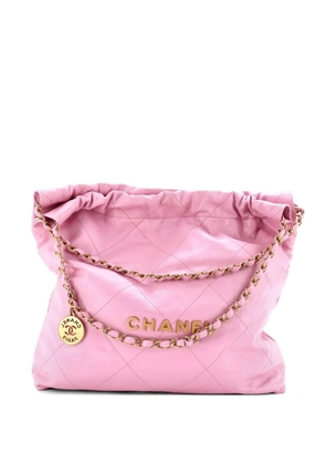 CHANEL Pre-Owned 22 Chain Quilted Calfskin Medium hobo bag - Pink