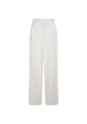Elie Saab Gabardine pleated trousers - White
