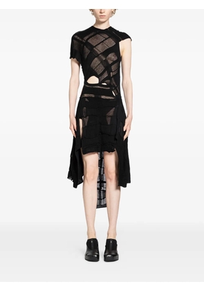 HALOS checked cut-out dress - Black