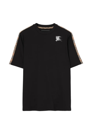 Burberry Check-trim jersey T-shirt - Black