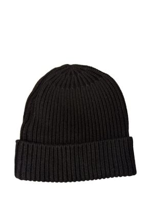 Emiliano Rinaldi ribbed beanie hat - Black