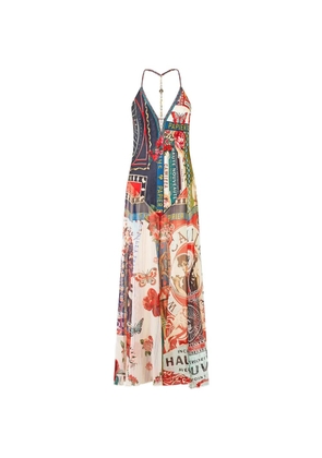 Camilla silk maxi dress - Neutrals