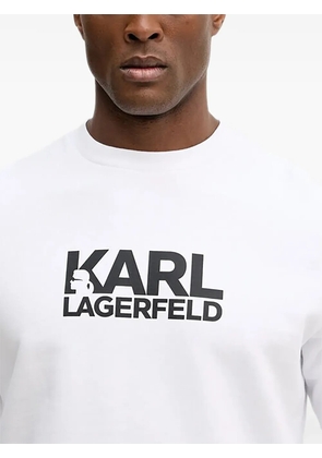 Karl Lagerfeld logo-print crew-neck sweater - White