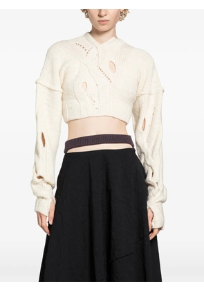 HALOS cables crop top - Neutrals