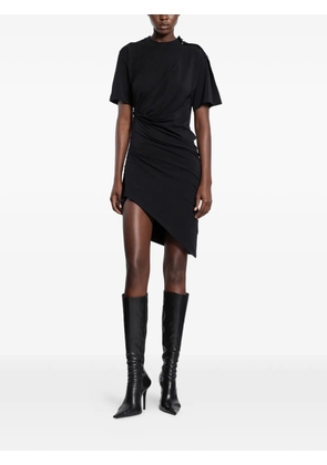 Mugler pierced asymmetric dress - Black