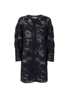 Kangra embroidered coat - Black