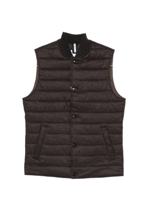 Profuomo quilted gilet - Brown