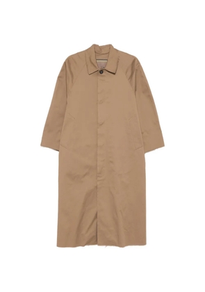 the M.. frayed-detail coat - Neutrals